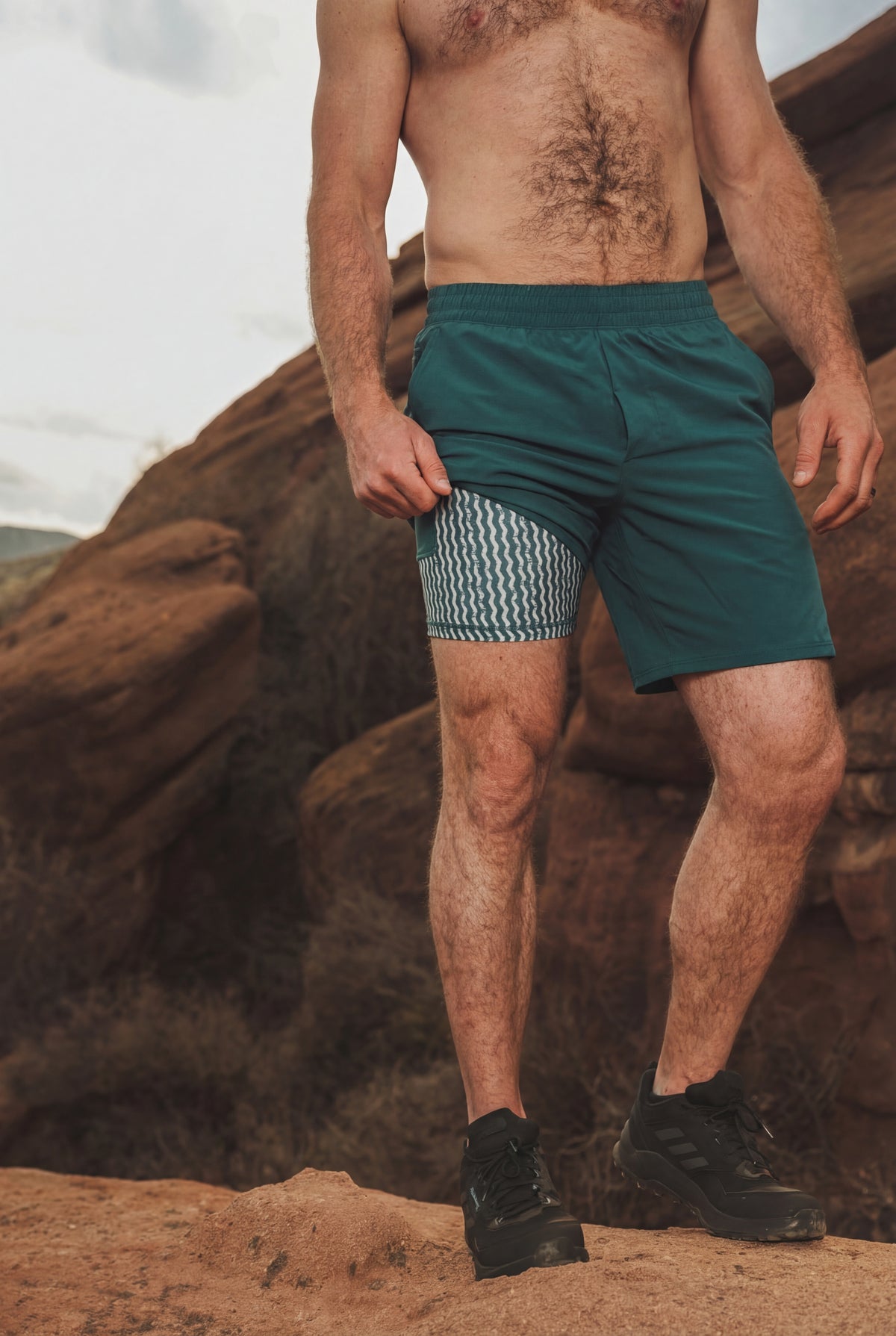 The Green Way | Green Deck Stripe Ball Hammock® 7 Inch Athletic Shorts - Shinesty