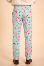 The Peppermint Pimp Canes | Candy Cane Men's Printed Suit Pants - Shinesty