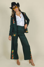 The Holiday Ham | Dark Green Holiday Placement Women's Suit - Shinesty