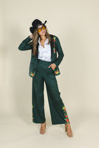 The Holiday Ham | Dark Green Holiday Placement Women's Suit - Shinesty