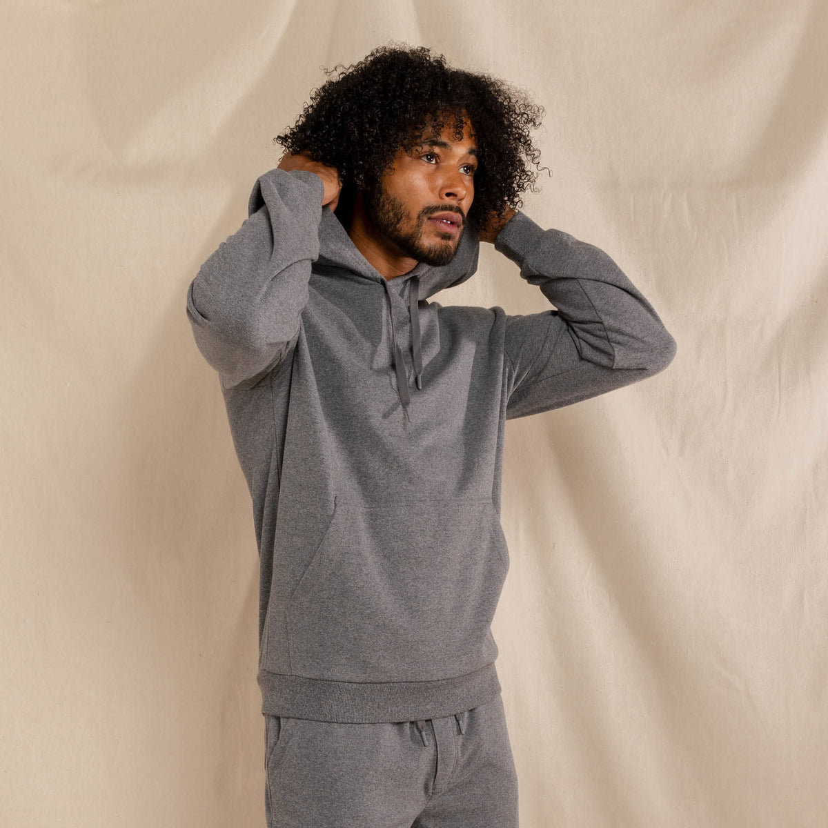 The Seattle Skyline | Grey Goldilocks™ Men’s Lounge Hoodie - Shinesty