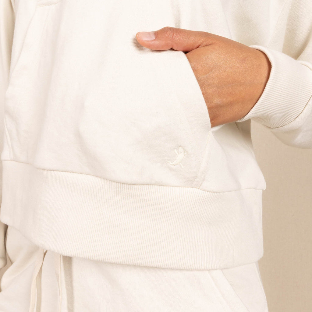 The Cream Of The Crop | Oatmeal Goldilocks™ Women’s Half Zip Lounge Hoodie - Shinesty