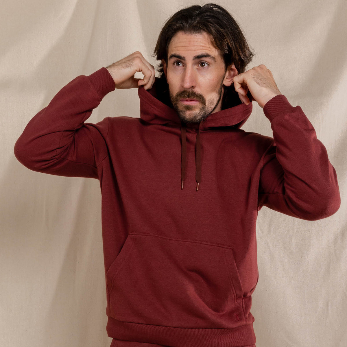 The Maroon Jive | Maroon Goldilocks™ Men’s Lounge Hoodie - Shinesty