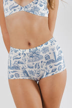 The Hot Cottontail | Easter Toile Modal Boyshort Underwear - Shinesty