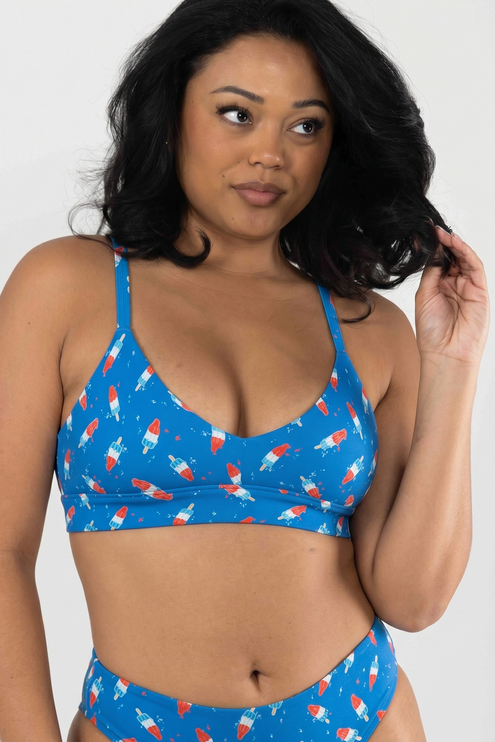 The Popsicle Stick | USA Popsicle Boob Hammock™ Plunge Bralette - Shinesty