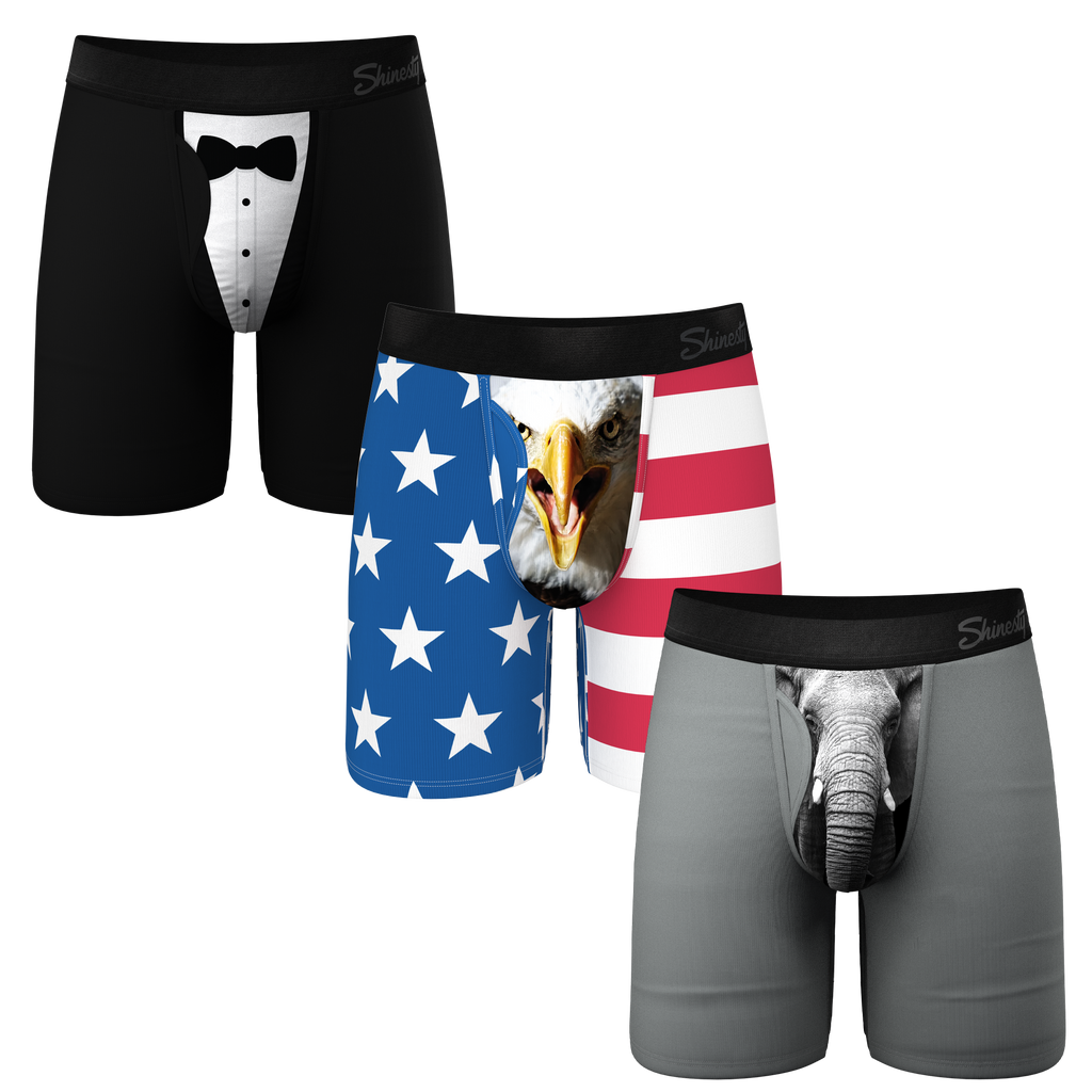 The Apex Mix | Long Leg Ball Hammock® Pouch Underwear With Fly 3 Pack - Shinesty