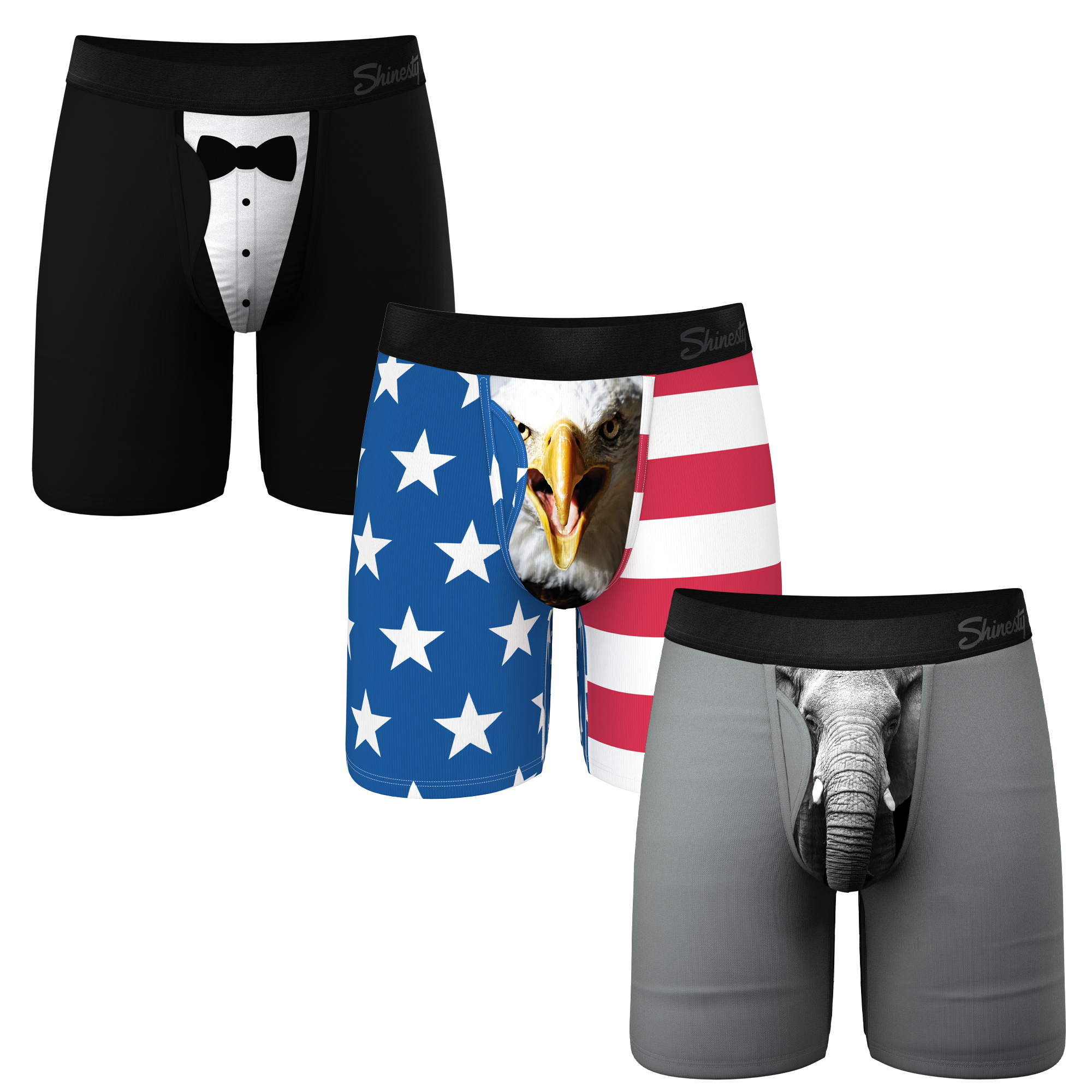 The Apex Mix | Long Leg Ball Hammock® Pouch Underwear With Fly 3 Pack - Shinesty