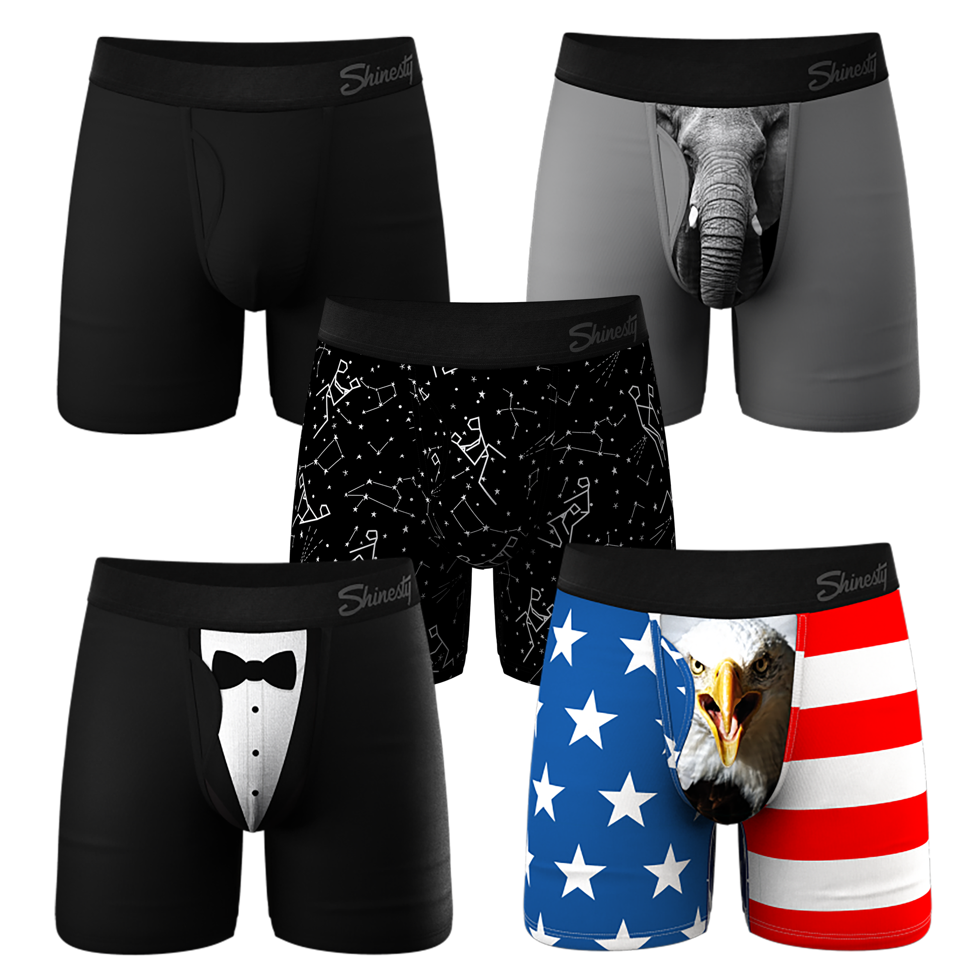 The Ultra Cores Mix | Ball Hammock® Pouch Boxer Briefs with Fly 5 Pack - Shinesty