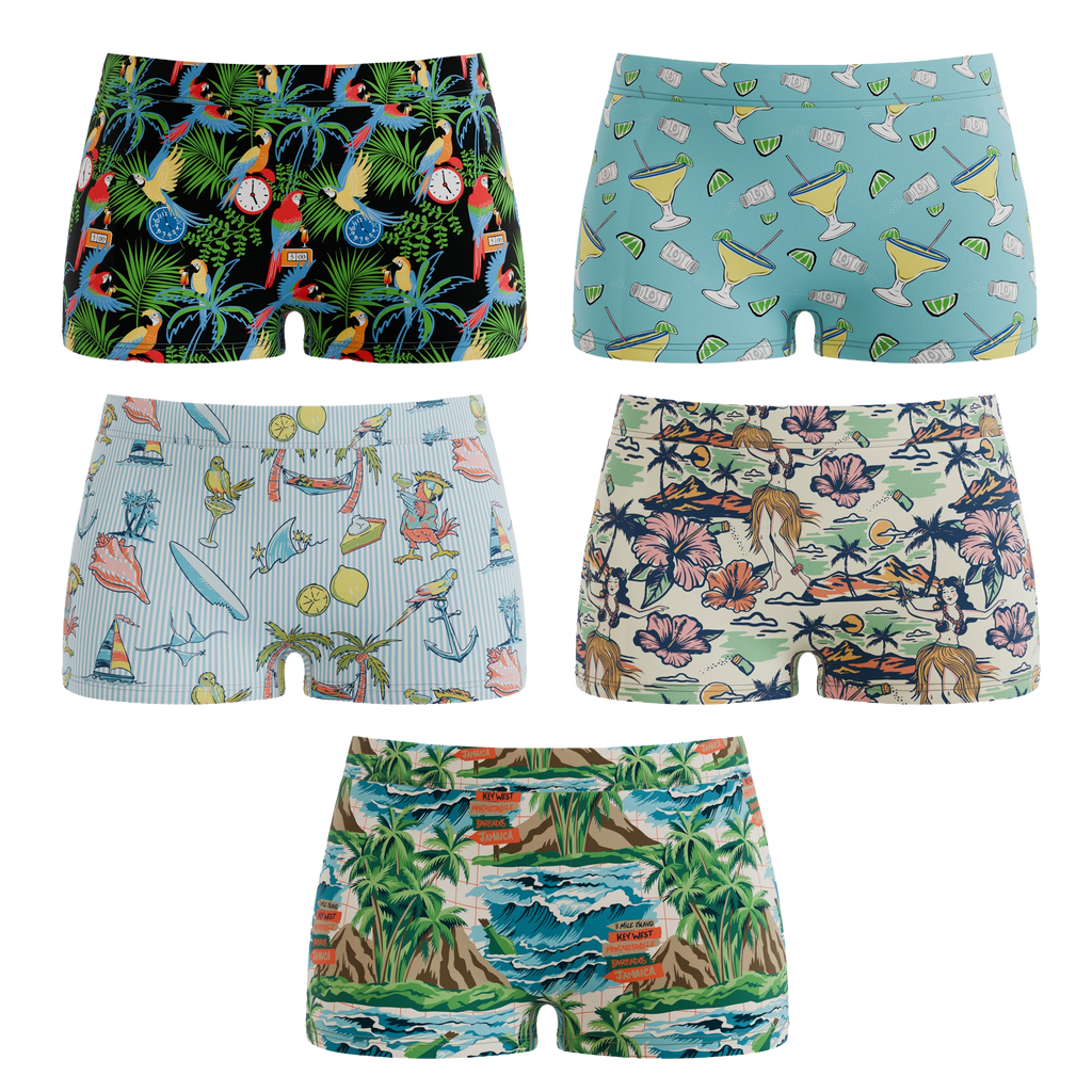 The Relax Inn Bundle | Margaritaville® Boyshort Underwear 5 Pack - Shinesty