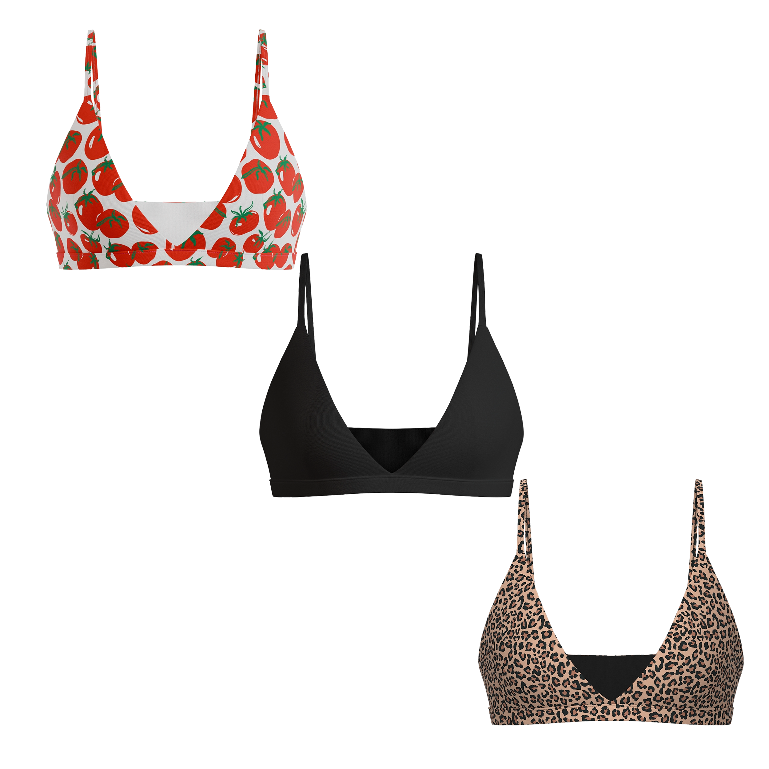 The For the Girls | Boob Hammock™ Triangle Bralette 3 Pack - Shinesty