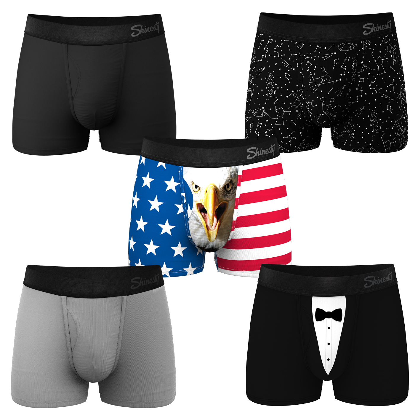 The Ultra Staples Mix | Ball Hammock® Pouch Trunks Underwear 5 Pack - Shinesty