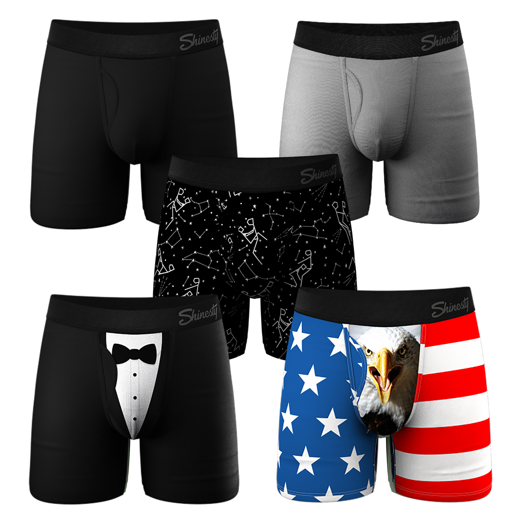 The Ultra Staples Mix | Ball Hammock® Pouch Boxer Briefs with Fly 5 Pack - Shinesty