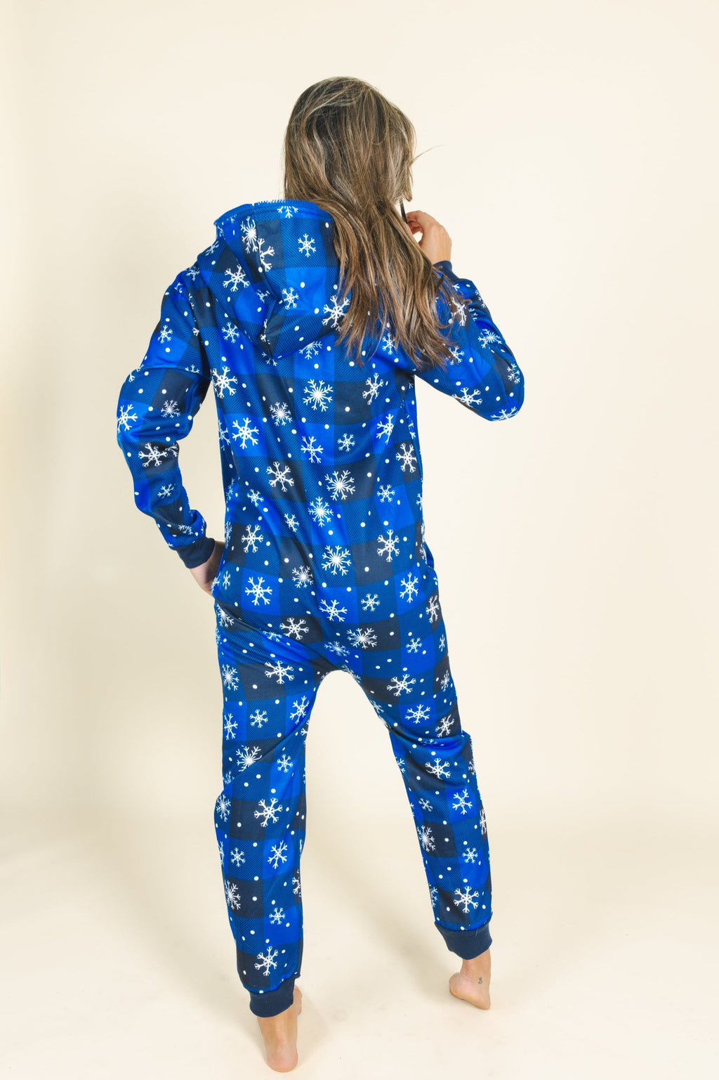 The In A Flurry | Snowflake Buffalo Check Onesie - Shinesty