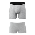 The Intramural Champ | Grey Boyshort and Ball Hammock® Boxer Matching Couples Underwear Pack - Shinesty