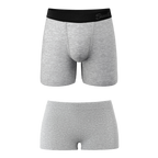 The Intramural Champ | Grey Boyshort and Ball Hammock® Boxer Matching Couples Underwear Pack - Shinesty
