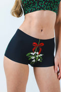 The Kiss Me There | Mistletoe Boyshort Underwear - Shinesty