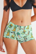 The Line Dance | Cowboy Boots Modal Boyshort Underwear - Shinesty