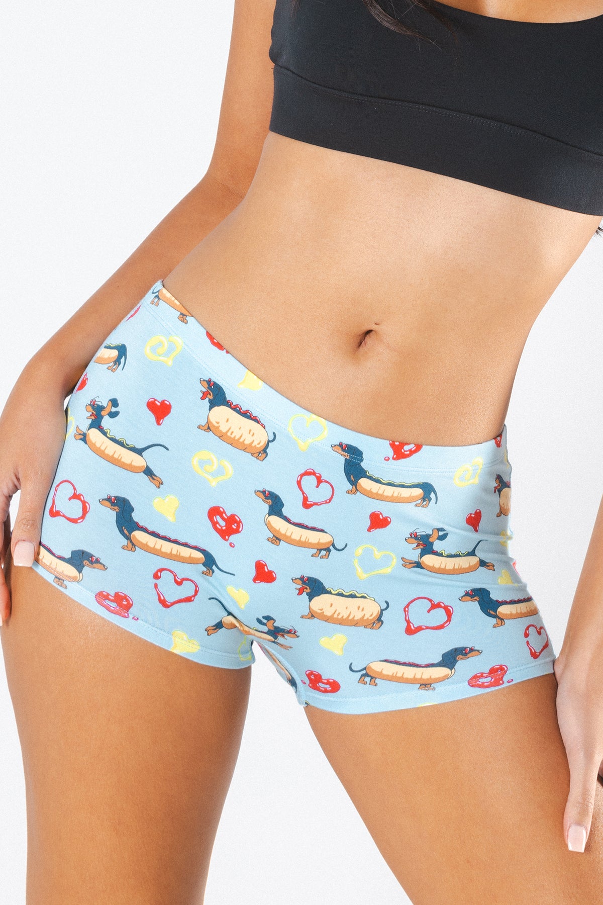 The Lovely Wiener | Wiener Dogs Modal Boyshort Underwear - Shinesty