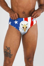 The Mascot | American Flag Ball Hammock® Pouch Swim Brief - Shinesty