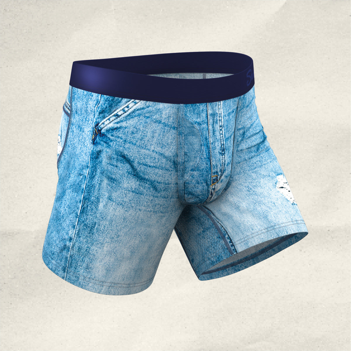 The Never Nude | Denim paradICE™ Cooling Ball Hammock® Pouch Underwear - Shinesty