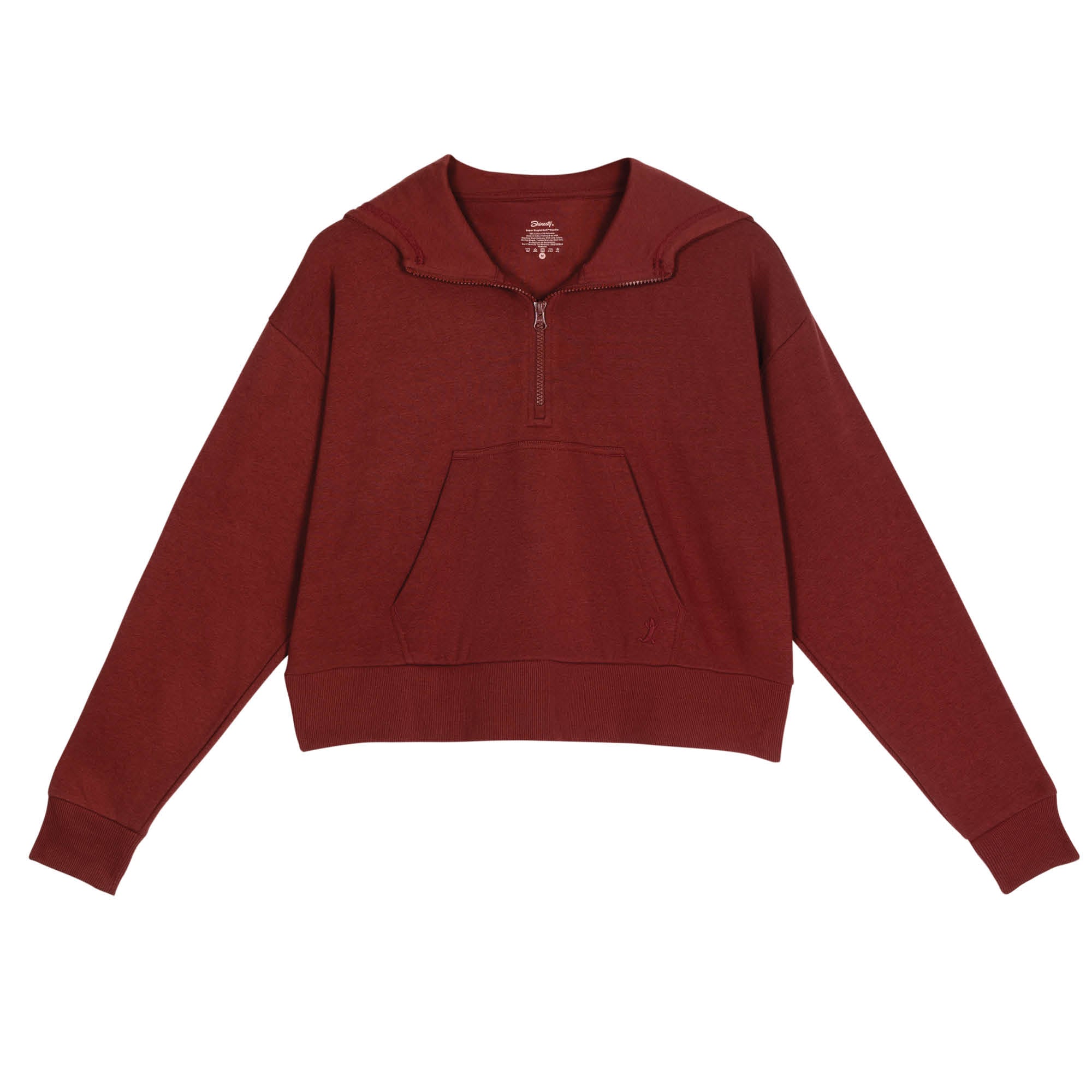 The Maroon Jive | Maroon Goldilocks™ Women’s Half Zip Lounge Hoodie - Shinesty