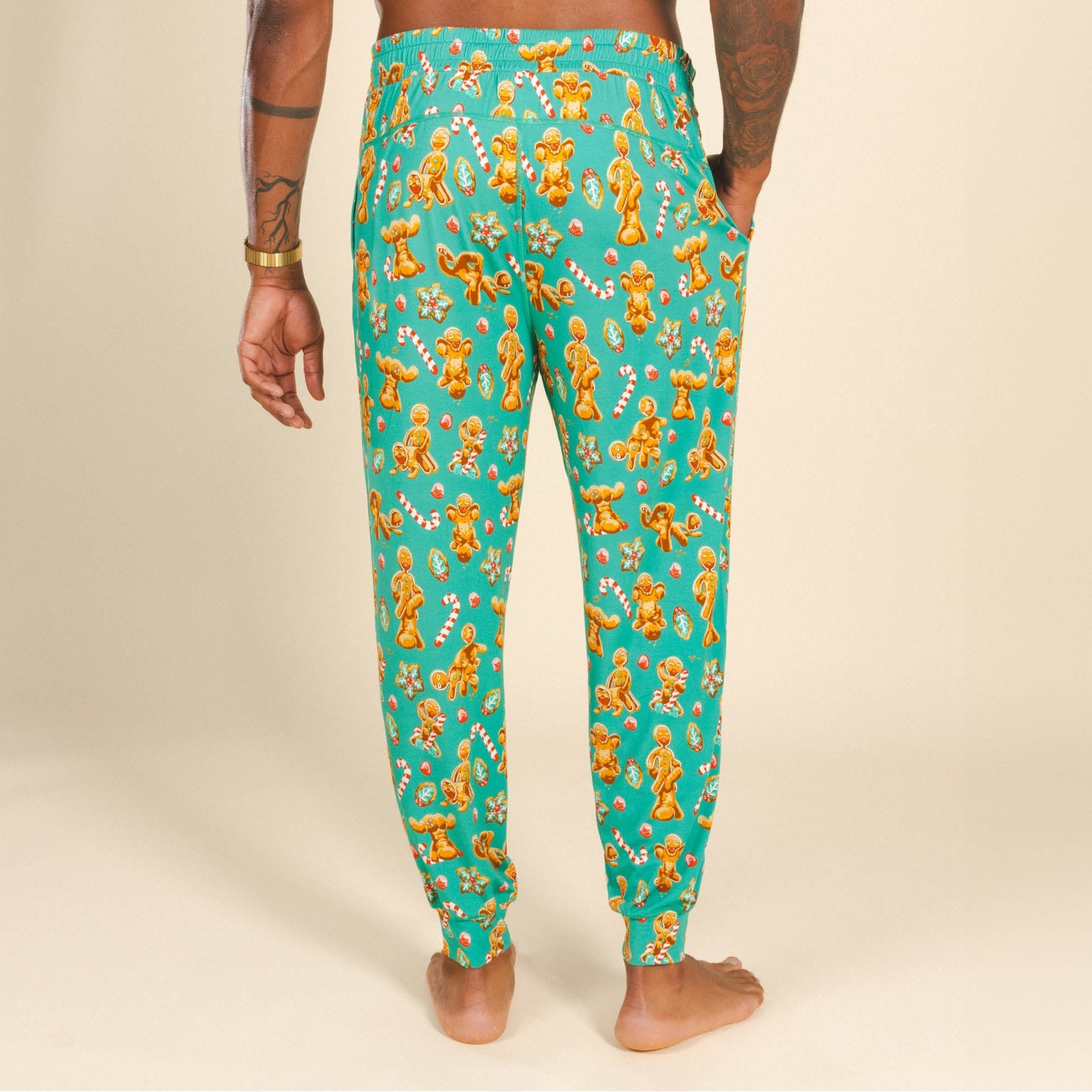 The Ginger Rail | Gingerbread SleepDeep™ Men’s Pajama Joggers - Shinesty