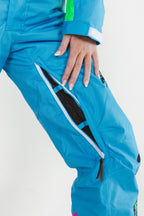 The Park Rat | Neon Spray Design Retro Women's One Piece Ski Suit - Shinesty