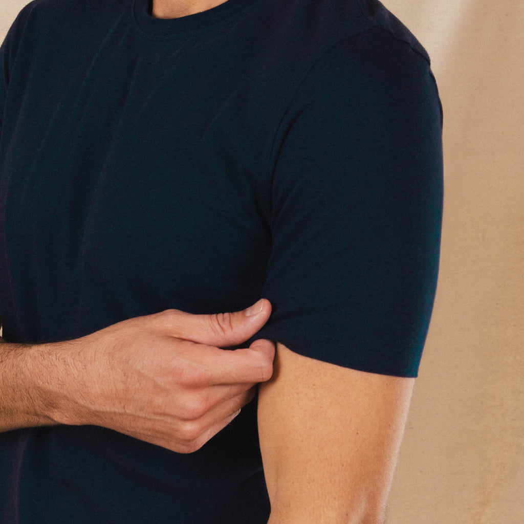 The Blues Singer | Deep Navy Everyman™ Pocket T Shirt - Shinesty