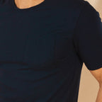 The Blues Singer | Deep Navy Everyman™ Pocket T Shirt - Shinesty