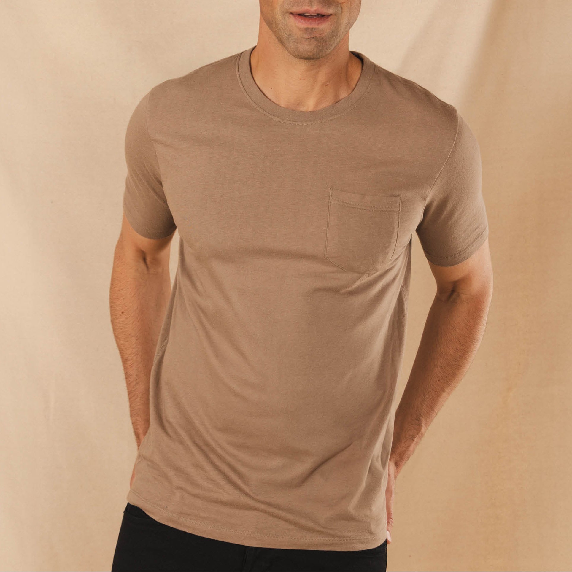The Desert Roams | Light Brown Everyman™ Pocket T Shirt - Shinesty