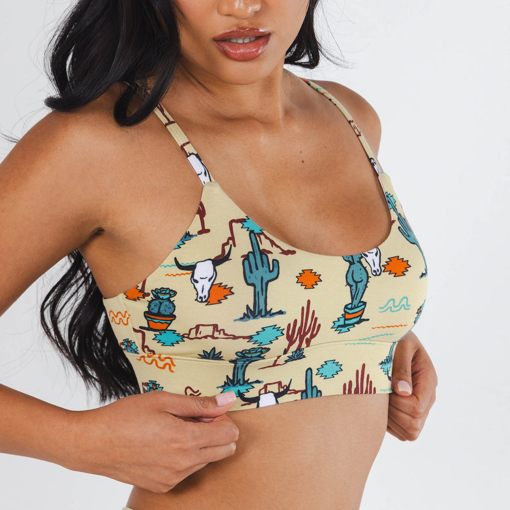 The Mirage | Western Cactus Boob Hammock™ Scoop Bralette - Shinesty