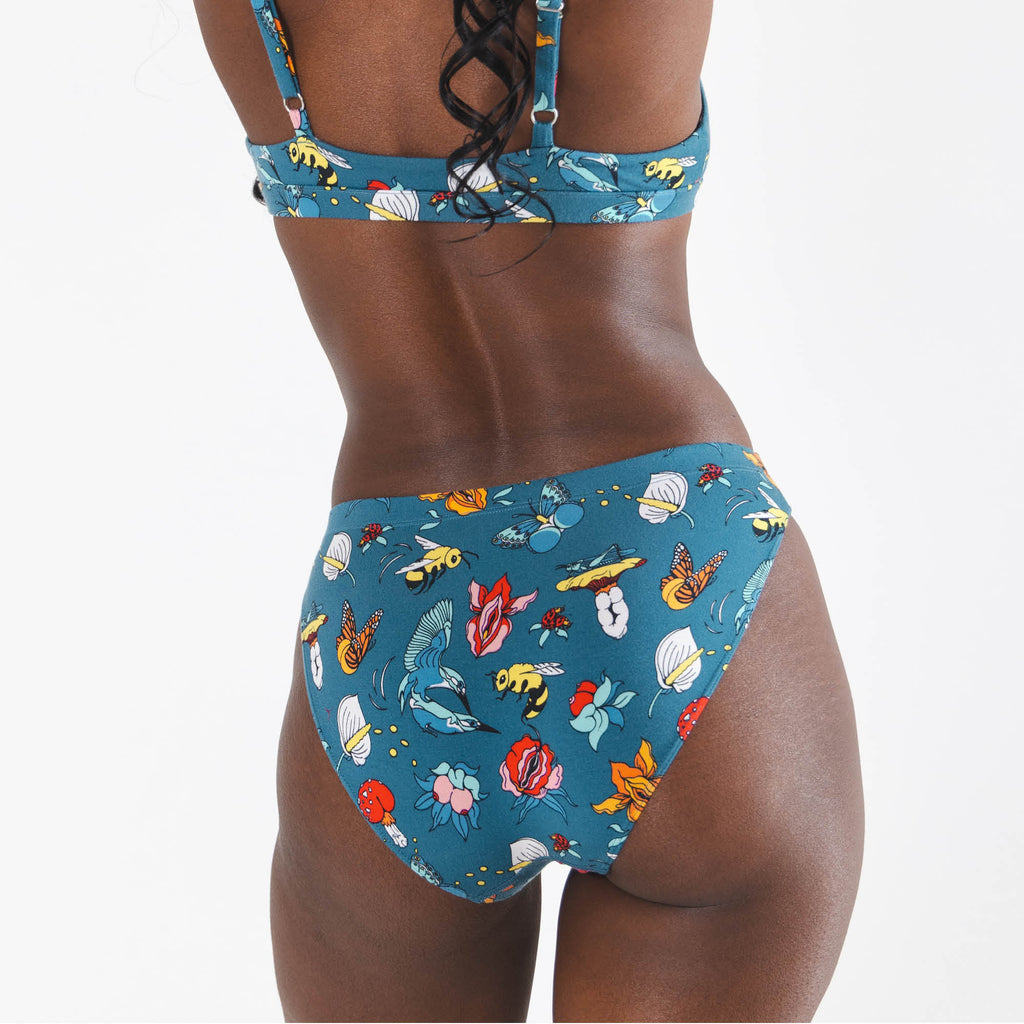 The Pollination Station | Birds and Bees Modal Bikini Underwear - Shinesty