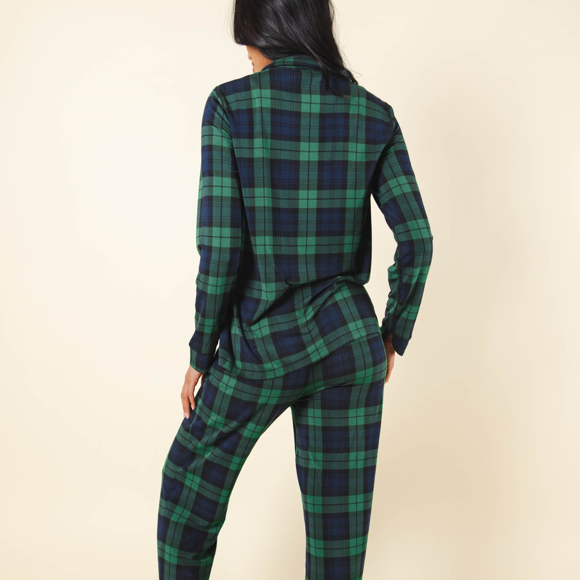 The Black Watch | Tartan Plaid SleepDeep™ Women’s Long Sleeve Pajama Set - Shinesty