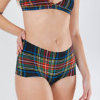 The Cappuccino | Holiday Tartan Plaid Women’s Seamless Boyshort - Shinesty