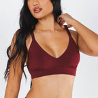 The Sommelier | Burgundy Boob Hammock™ Plunge Bralette - Shinesty
