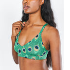 The Fancy Feather | Peacock Boob Hammock™ Plunge Bralette - Shinesty