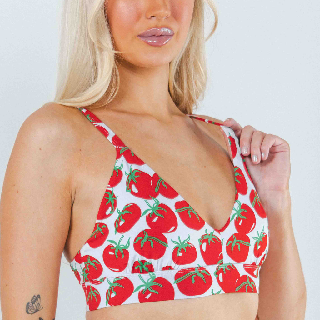 The Roma | Tomato Boob Hammock™ Plunge Bralette - Shinesty