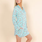 The Peppermint Pimp Canes | Candy Cane SleepDeep™ Long Sleeve Pajama Dress - Shinesty