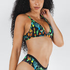 The Super Shroom | Neon Mushrooms Boob Hammock™ Triangle Bralette - Shinesty