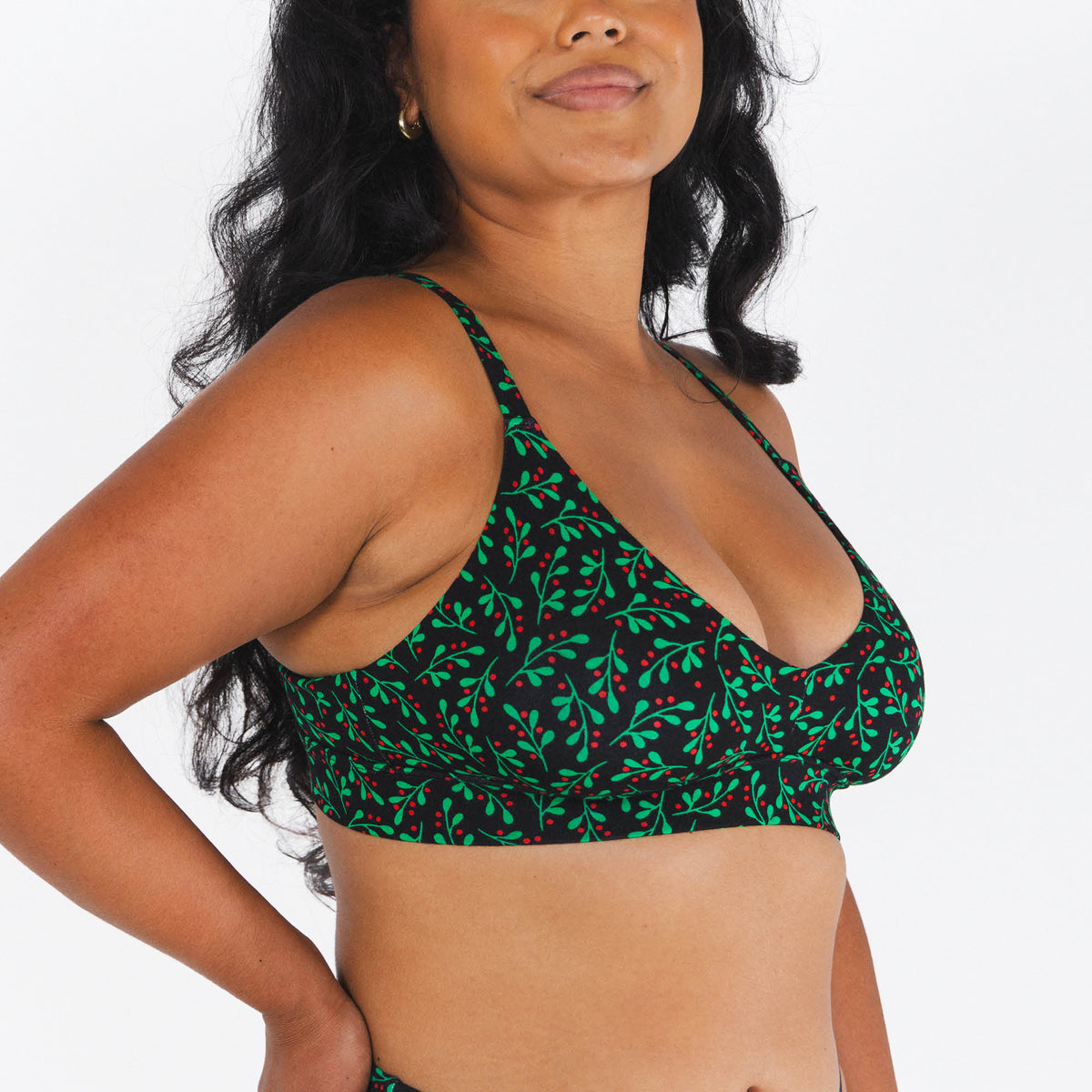 The Kiss Me There | Mistletoe Boob Hammock™ Plunge Bralette - Shinesty