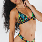 The Super Shroom | Neon Mushrooms Boob Hammock™ Triangle Bralette - Shinesty