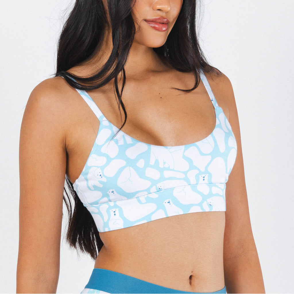 The Polar Polka | Polar Bear Scene Boob Hammock™ Scoop Bralette - Shinesty