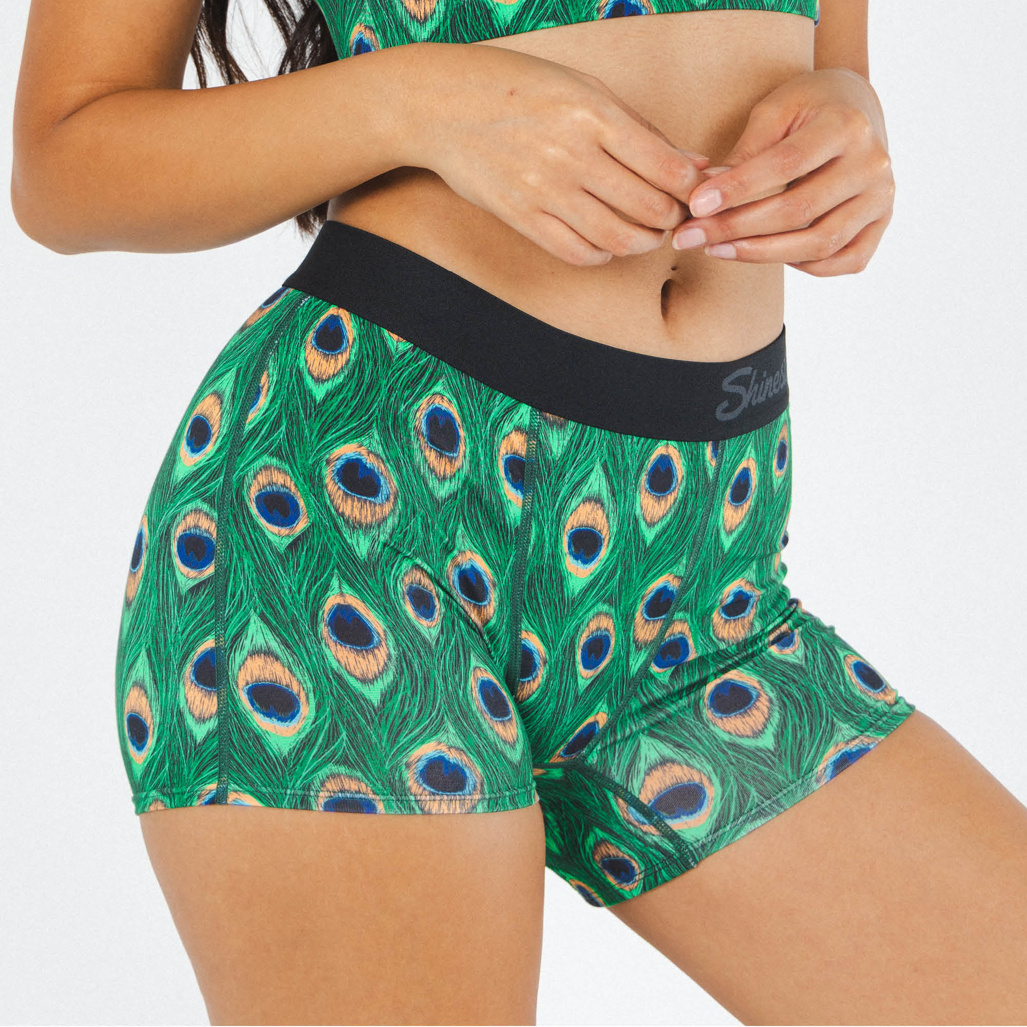 The Fancy Feather | Peacock Women's Boxers - Shinesty