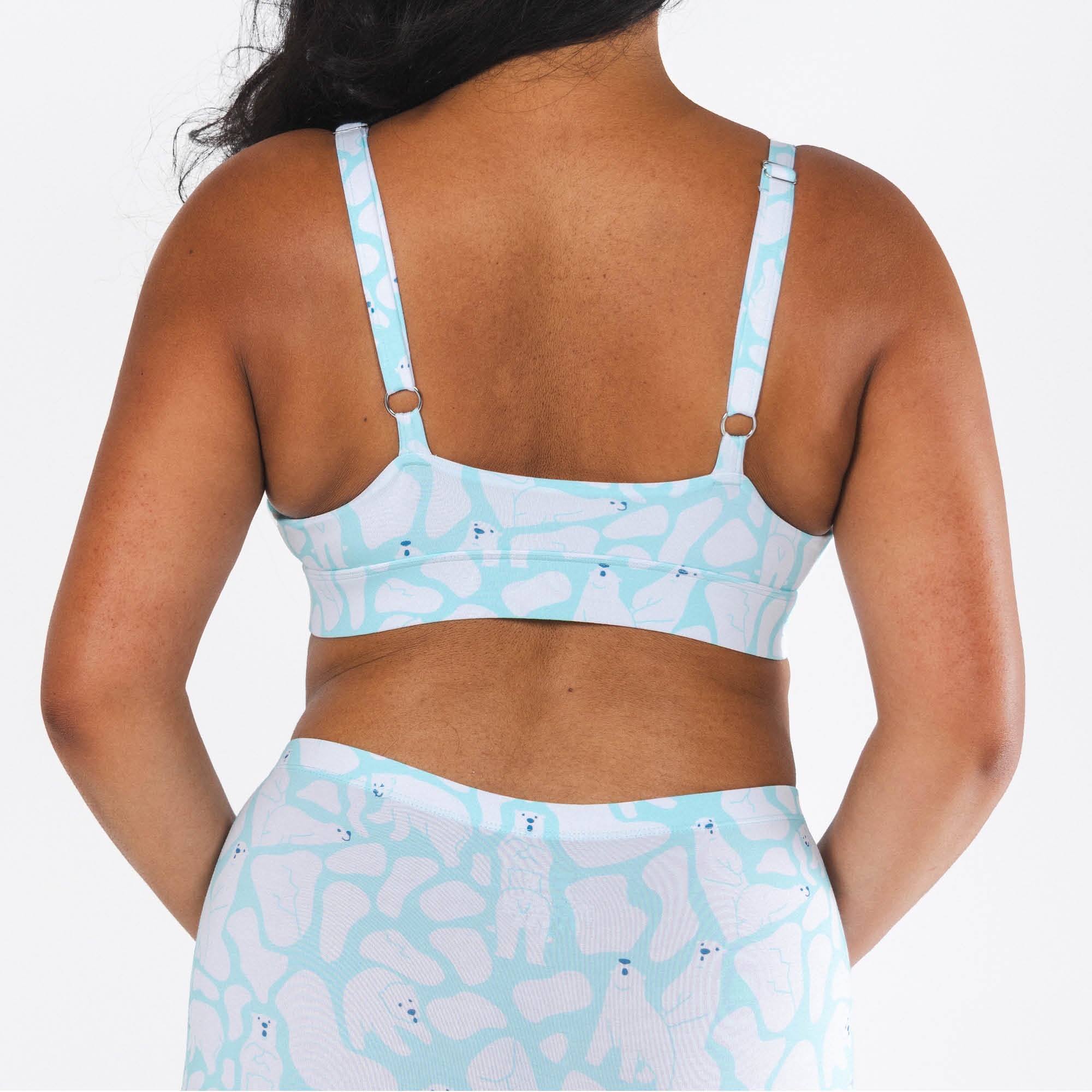 The Polar Polka | Polar Bear Scene Boob Hammock™ Plunge Bralette - Shinesty
