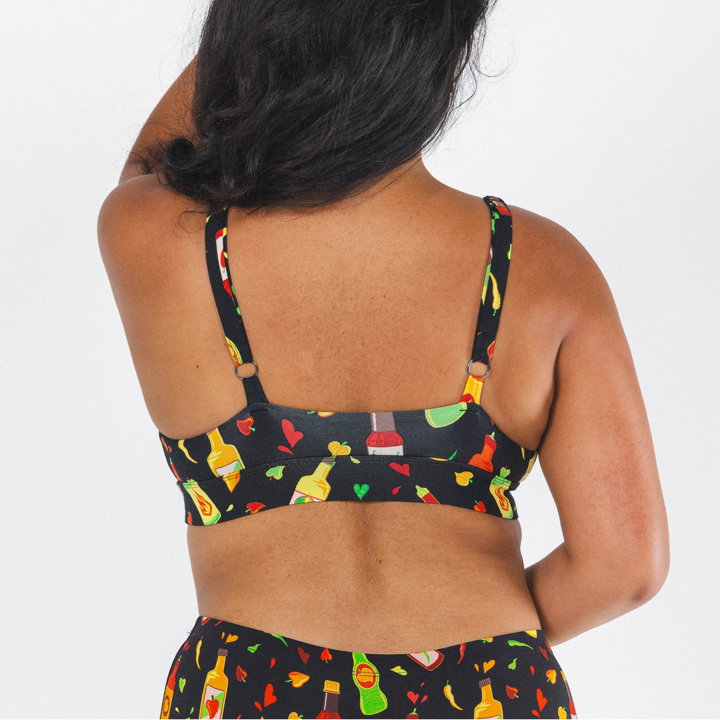 The Gotcha Sriracha | Hot Sauce Boob Hammock™ Plunge Bralette - Shinesty