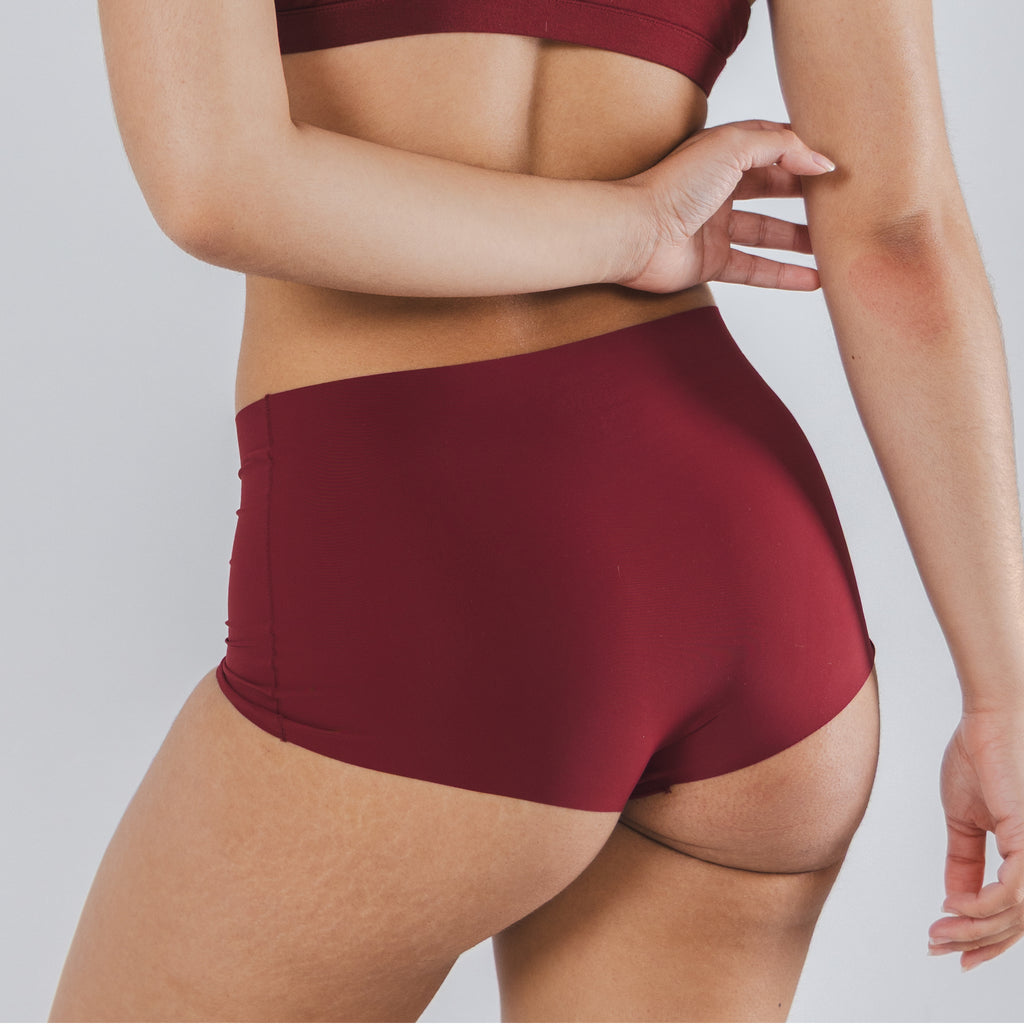 The Sommelier | Burgundy Women’s Seamless Boyshort - Shinesty