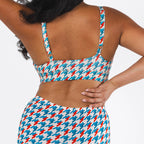 The Swanky | Retro Houndstooth Boob Hammock™ Plunge Bralette - Shinesty