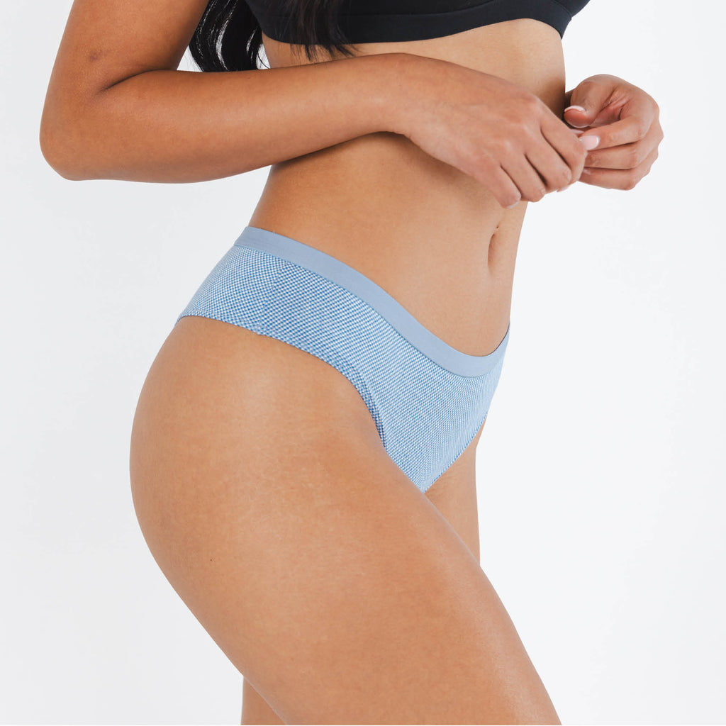 The Chambray All Day | Blue Chambray Cheeky Underwear - Shinesty