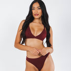The Sommelier | Burgundy Boob Hammock™ Triangle Bralette - Shinesty