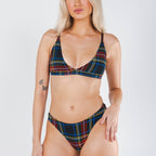 The Cappuccino | Holiday Tartan Plaid MicroModal Thong - Shinesty